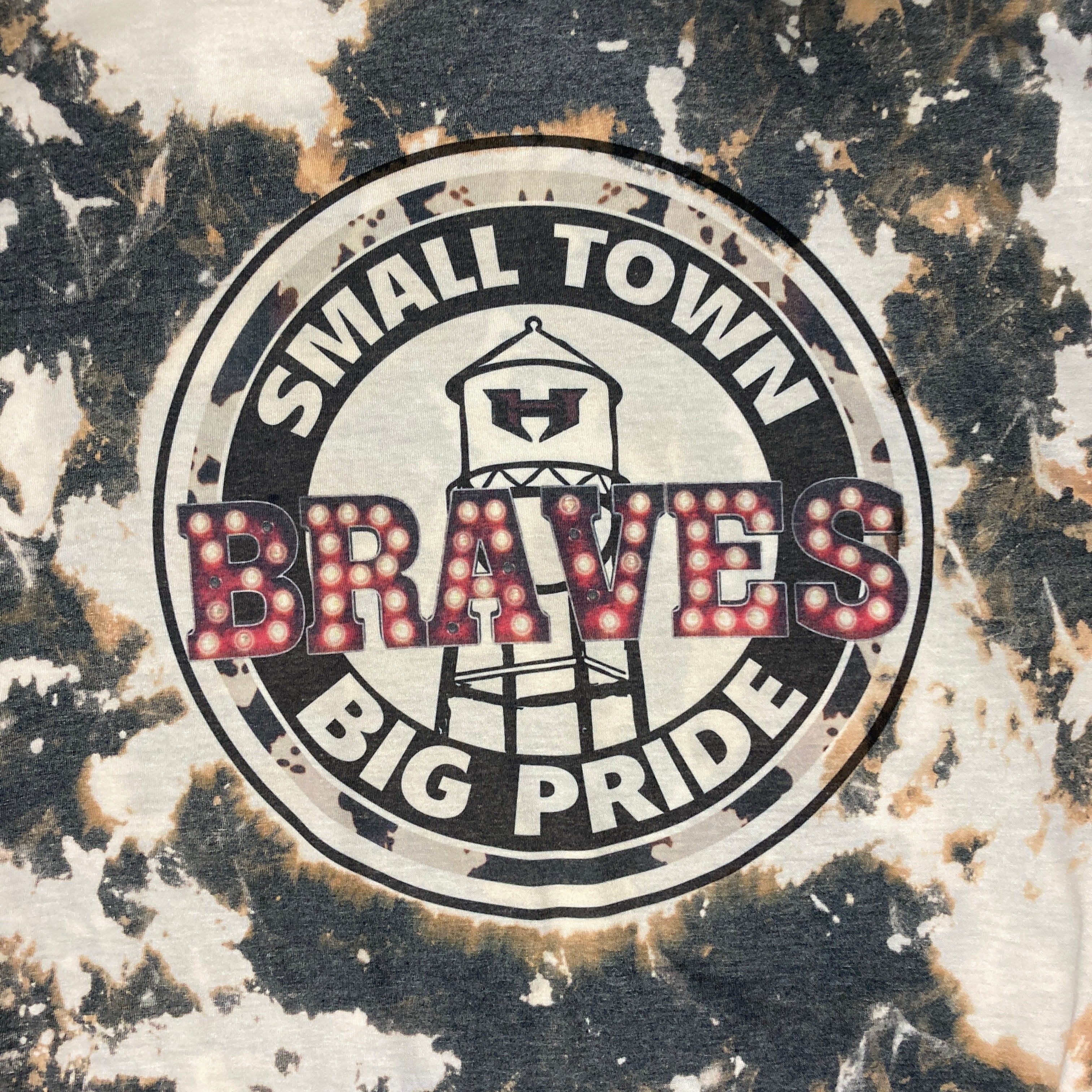 Cowhide Style Heard Braves Small Town Big Pride Shirt Adult 5X Large