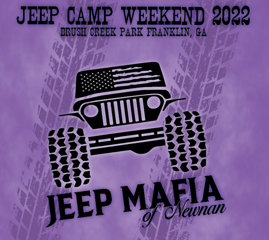 Jeep Mafia of Newnan Jeep Camp Weekend Purple 20 oz Tumbler