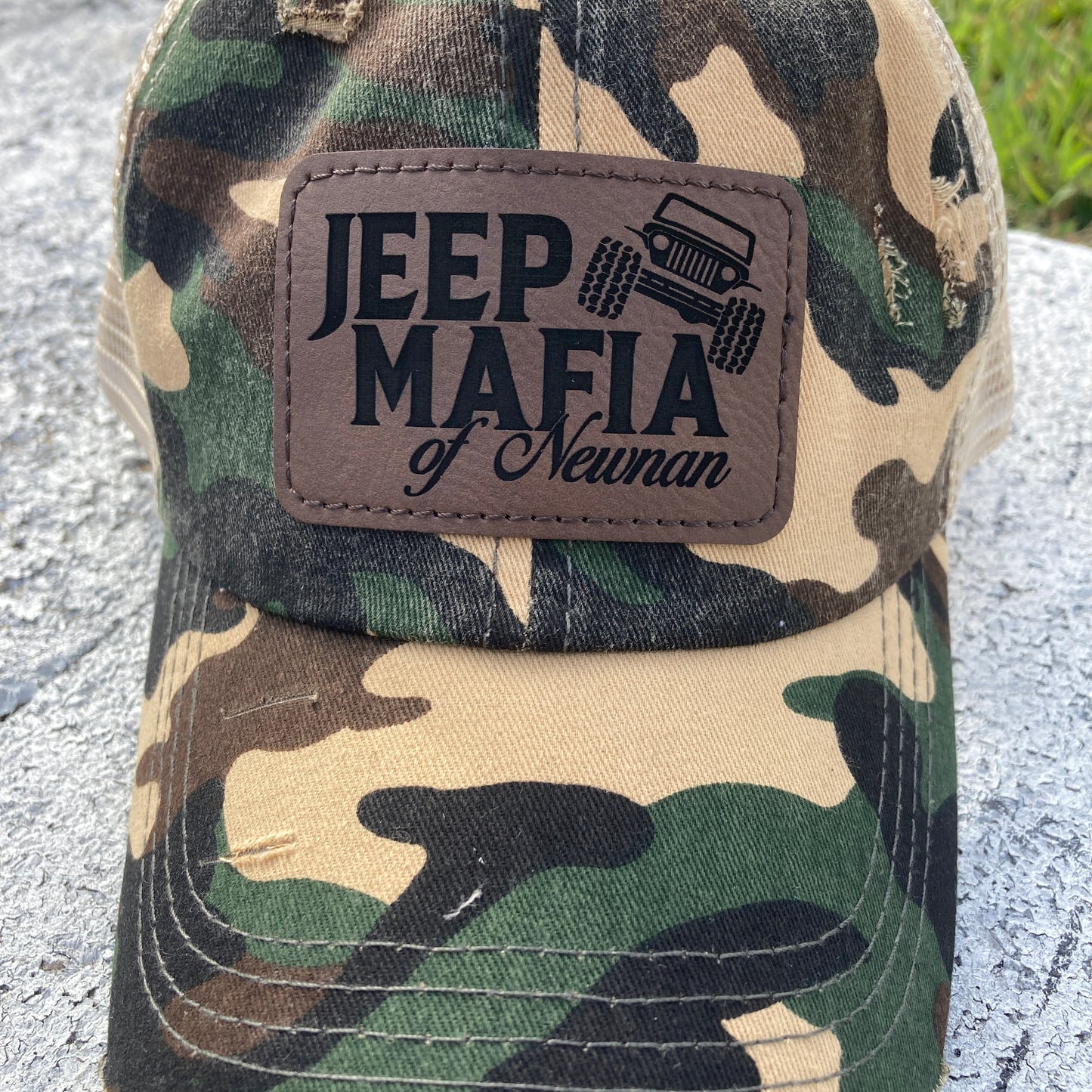 Ponytail Hat with the Jeep Mafia of Newnan Patch