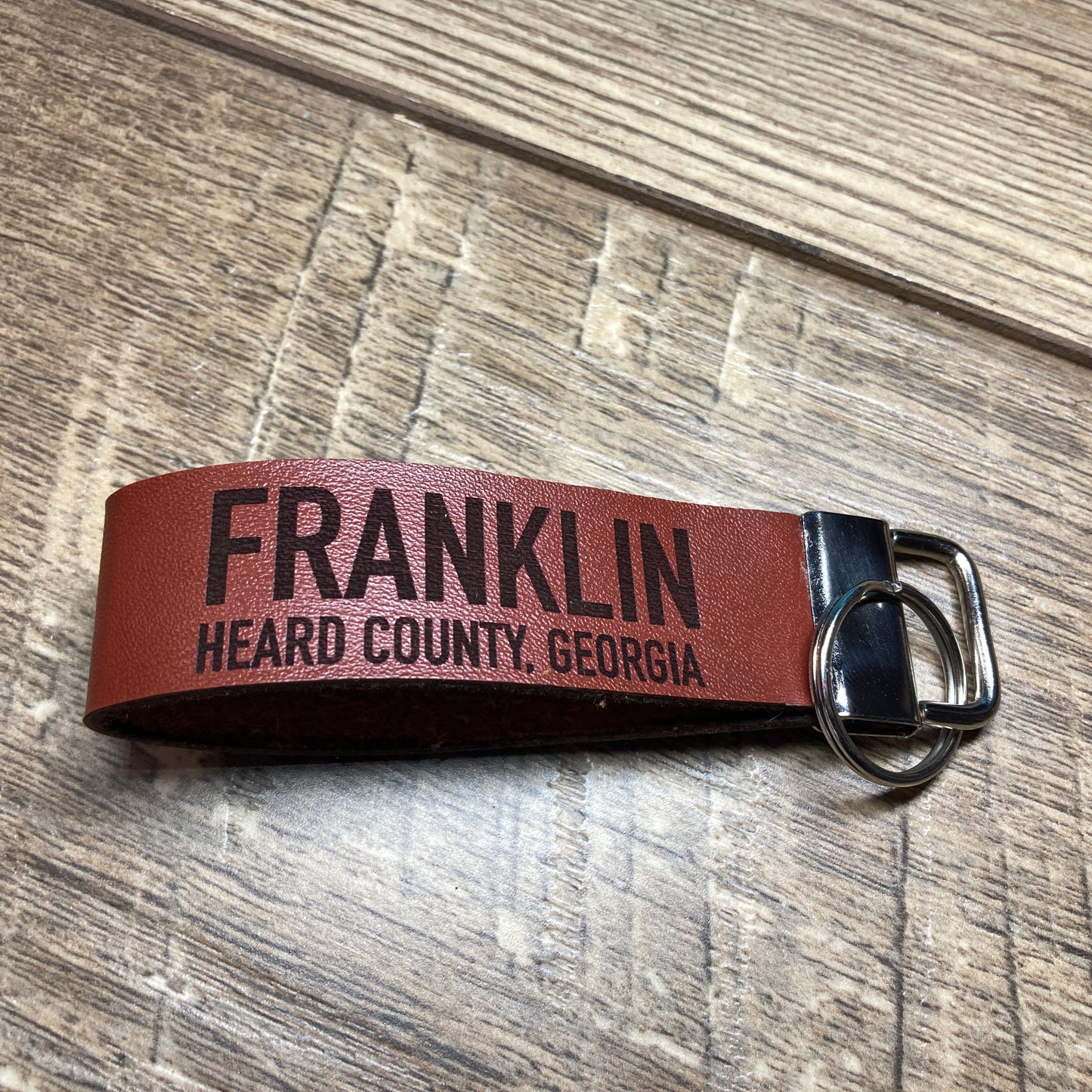 Franklin Georgia Leather Keychain