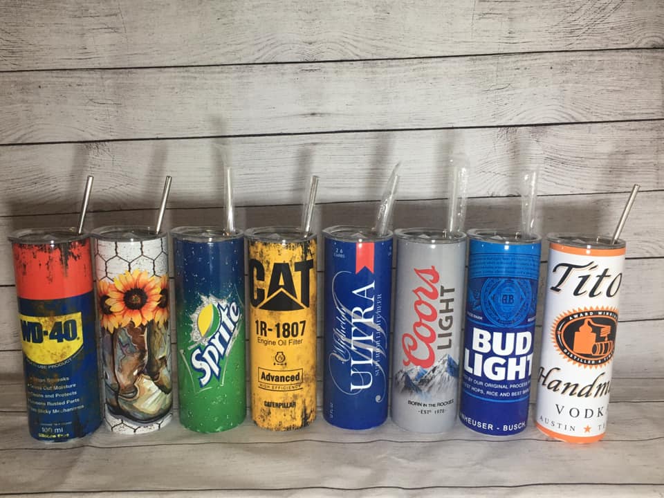 A Whole Bunch Of 20 Ounce Tumblers For A Party!