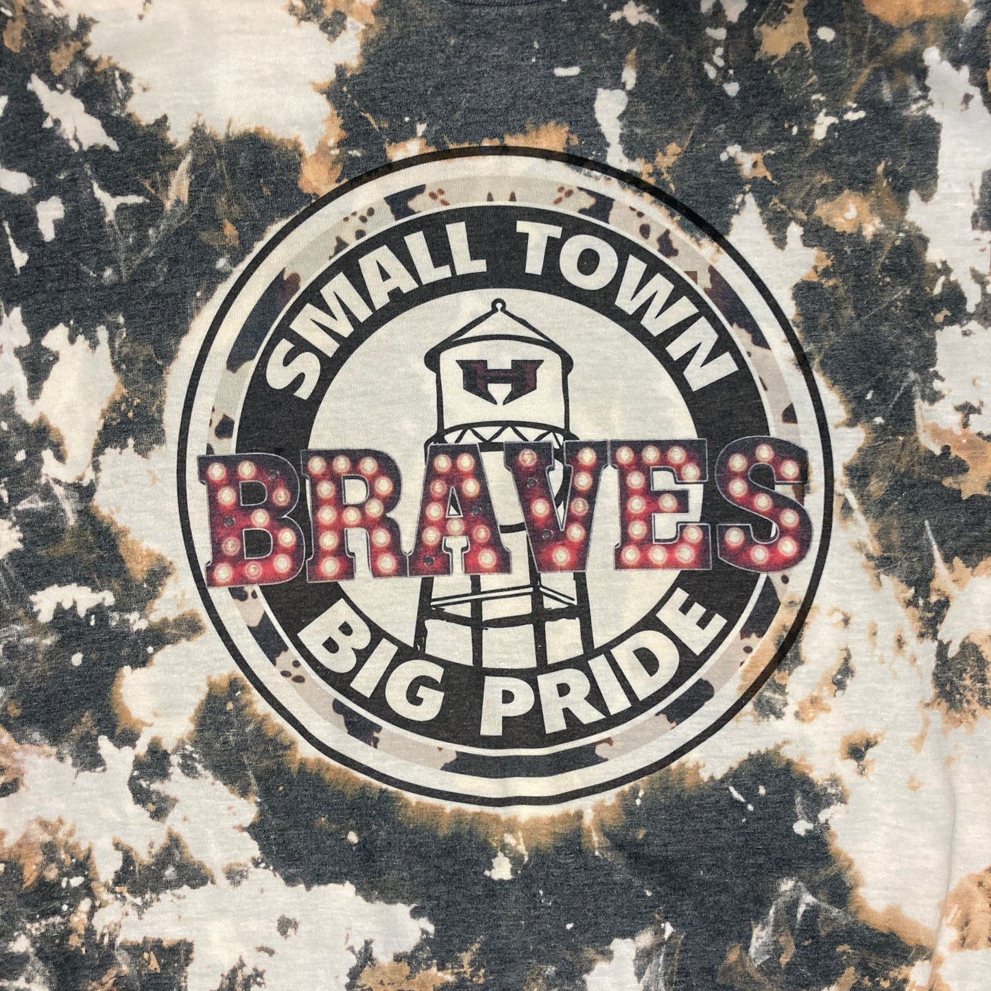 Cowhide Style Heard Braves Small Town Big Pride Shirt