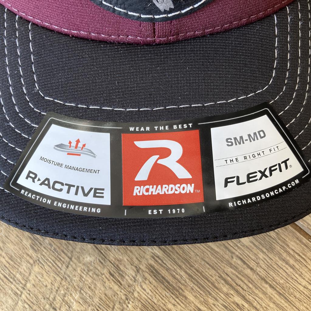 Richardson Flexfit Maroon and Dark Gray Heard Braves Hat
