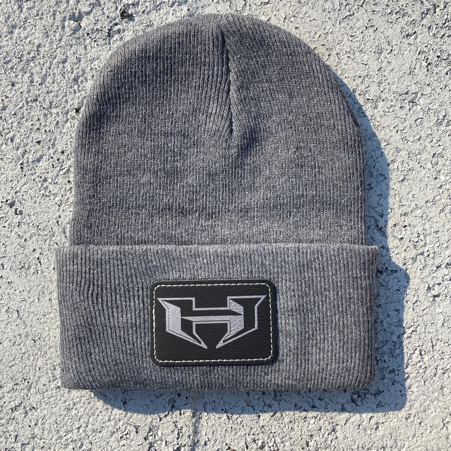 Gray Beanie with Heard "H" Patch