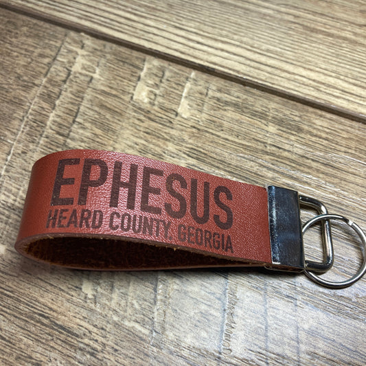 Ephesus Georgia Leather Keychain
