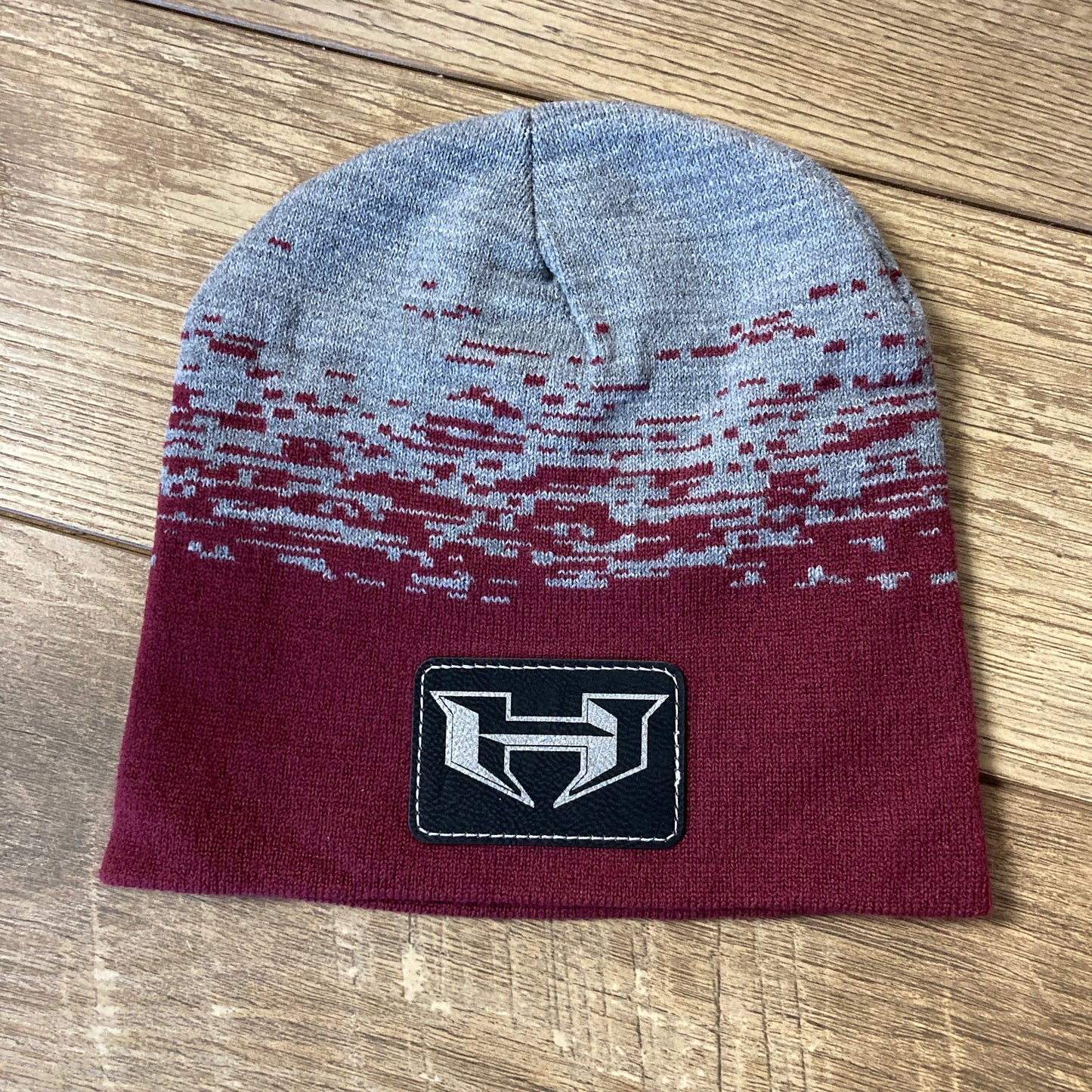 Maroon and Gray Beanie with Heard “H” Patch
