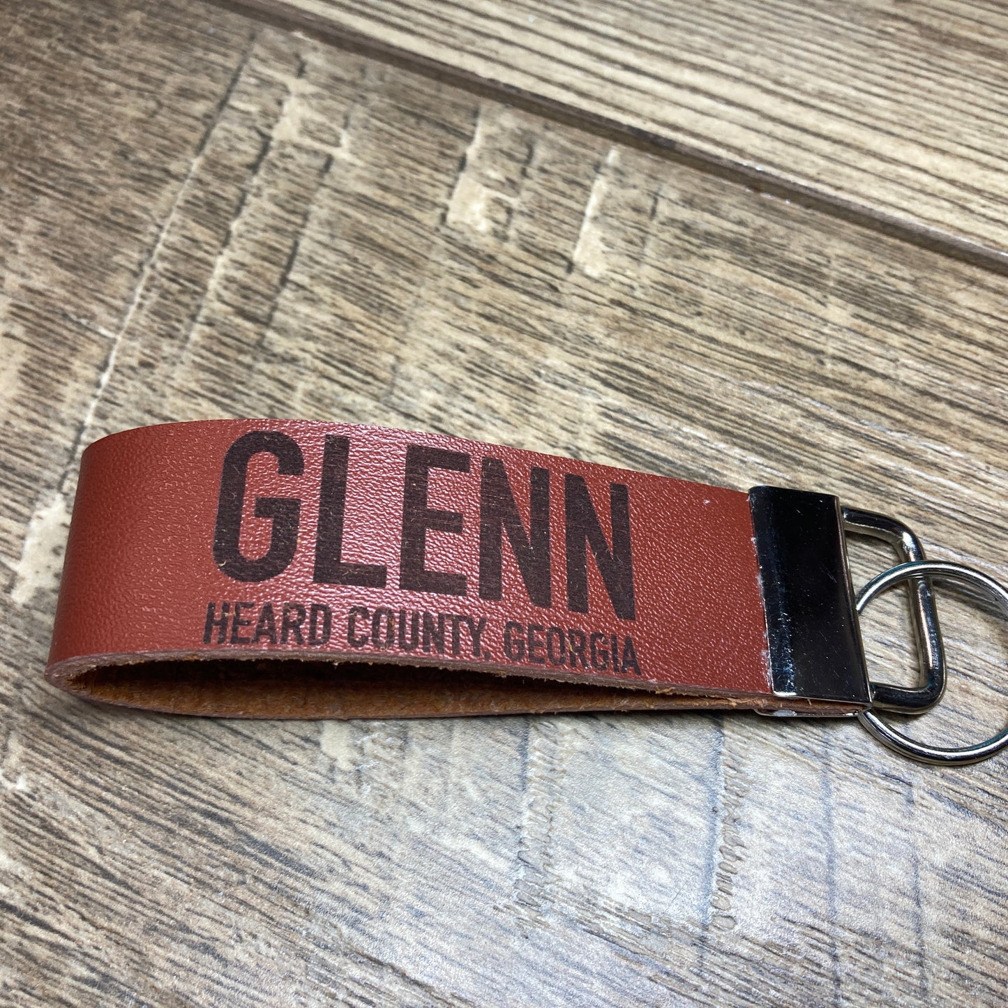 Glenn Georgia Leather Keychain
