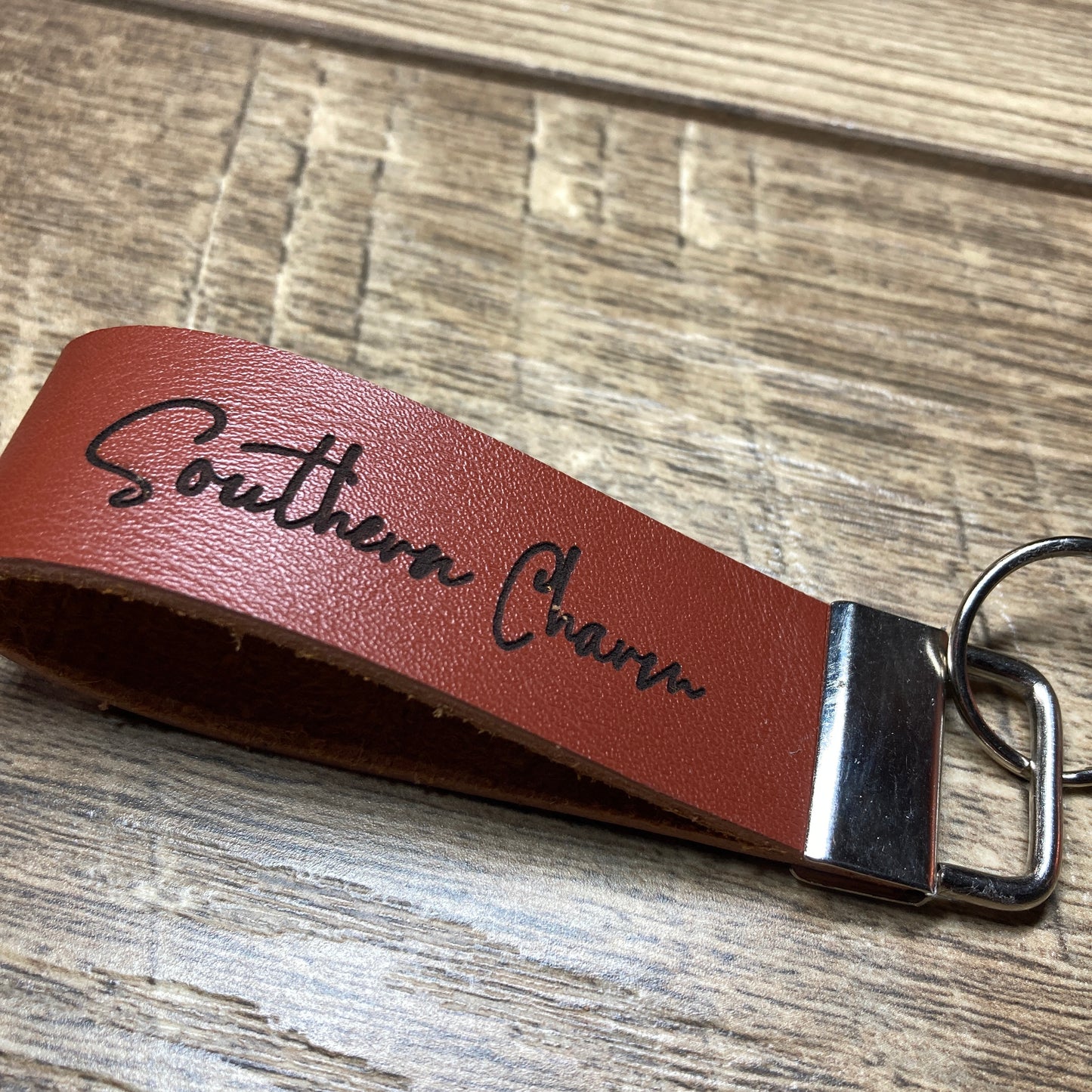 Southern Charm Leather Keychain