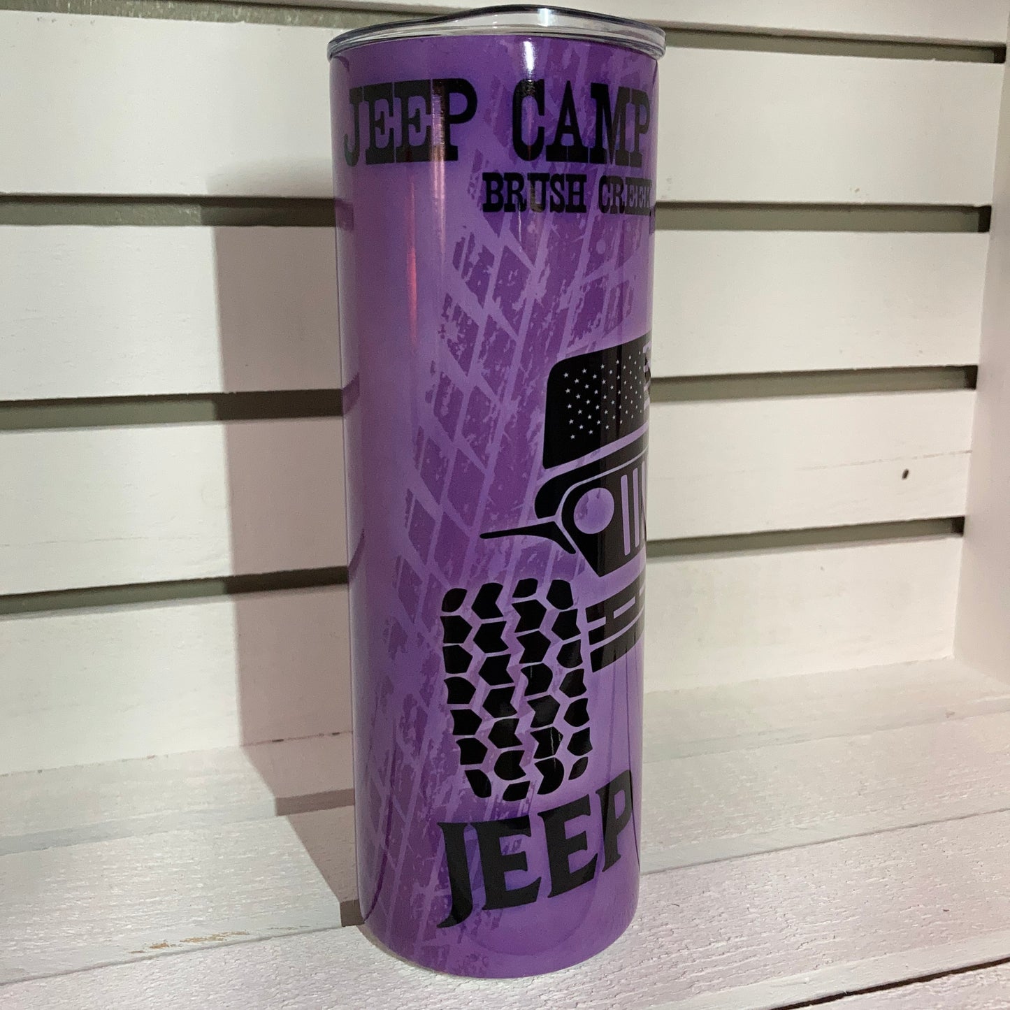 Jeep Mafia of Newnan Jeep Camp Weekend Purple 20 oz Tumbler