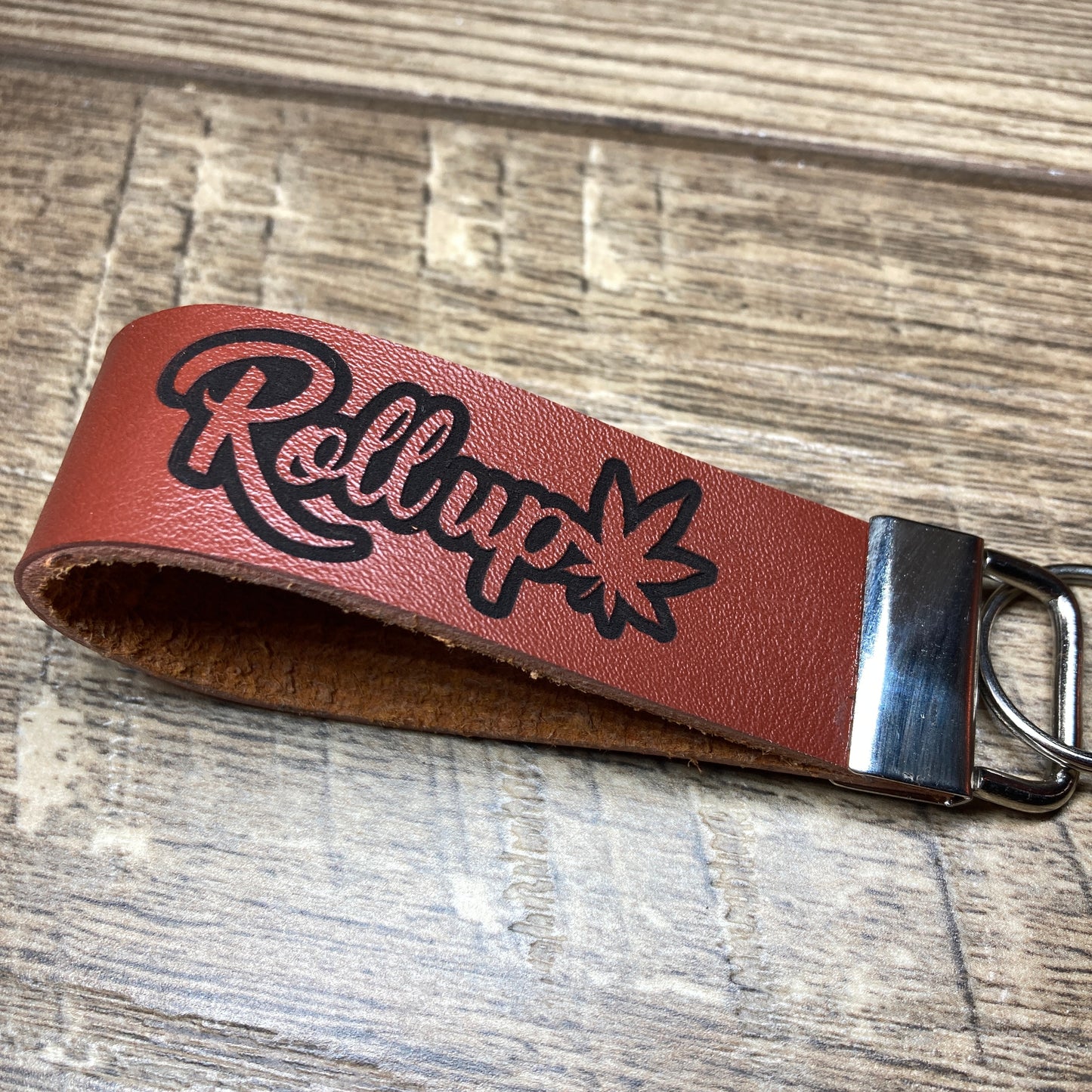 Rollup Leather Keychain