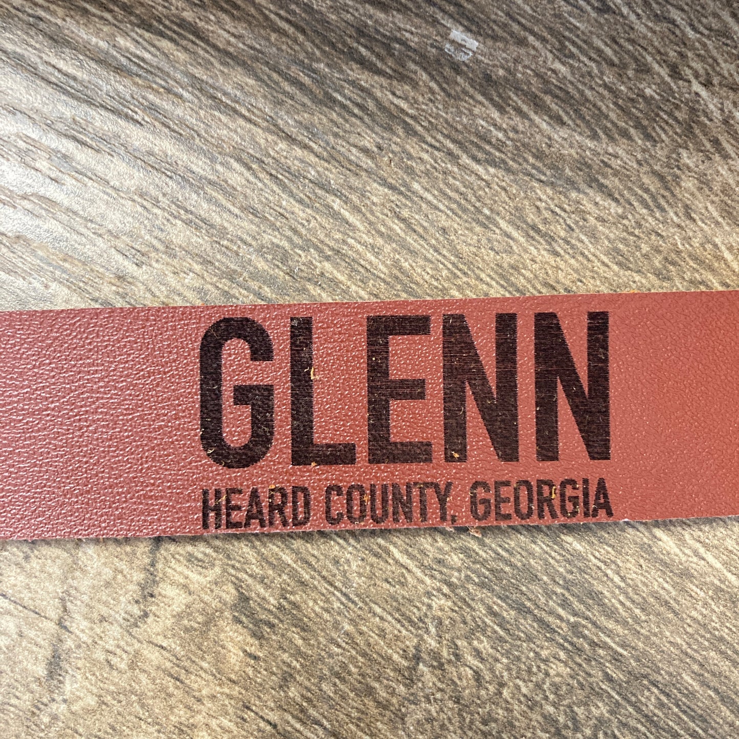 Glenn Georgia Leather Keychain