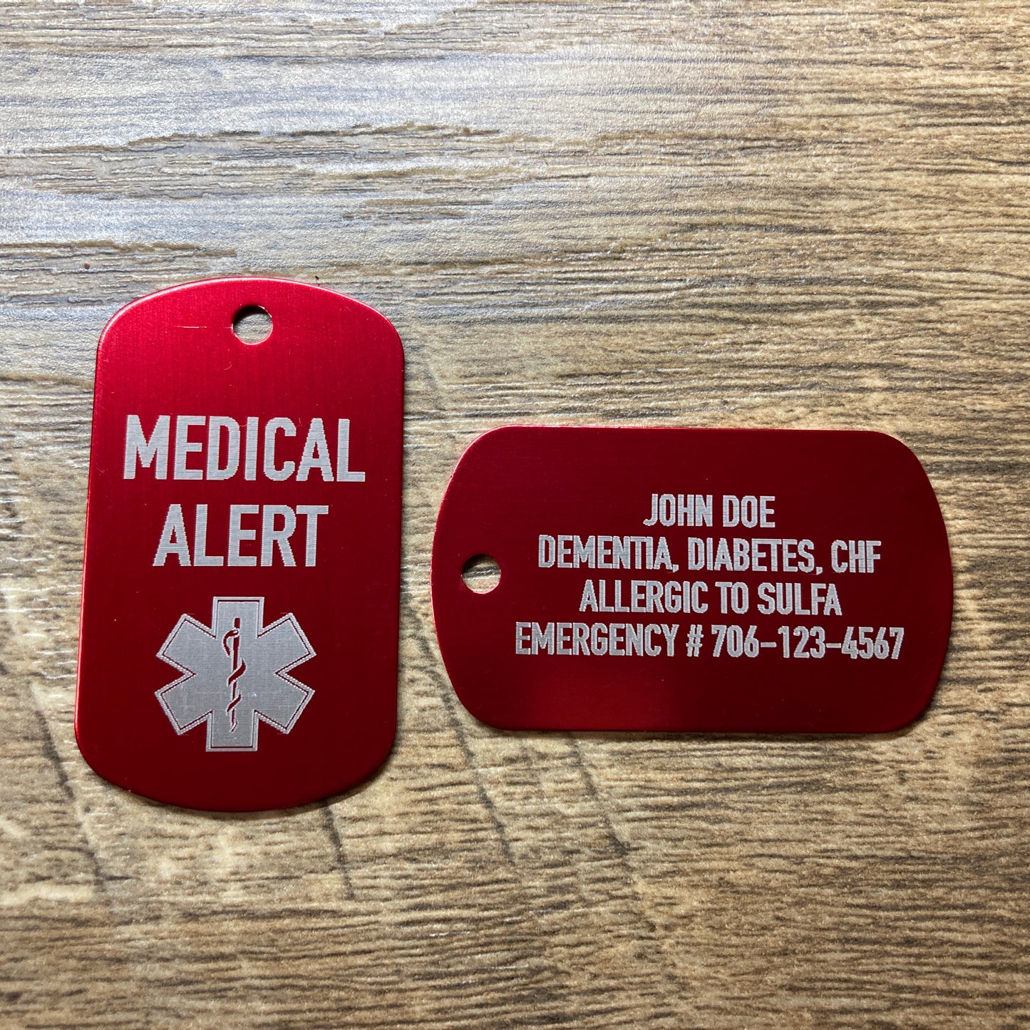 Medical Alert Key Tag