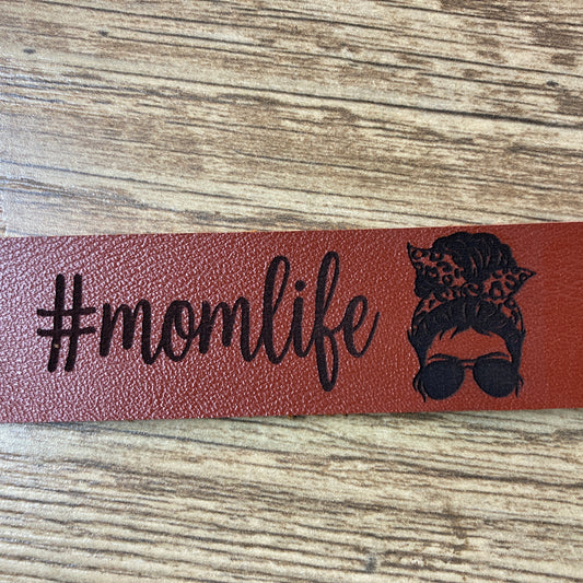 #MomLife Leather Keychain