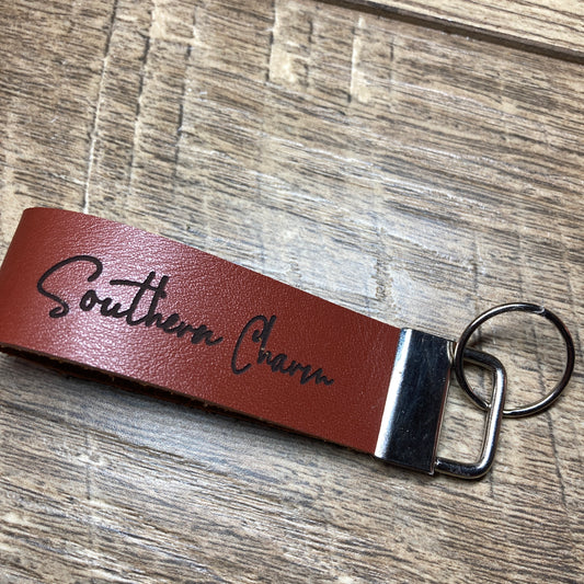 Southern Charm Leather Keychain
