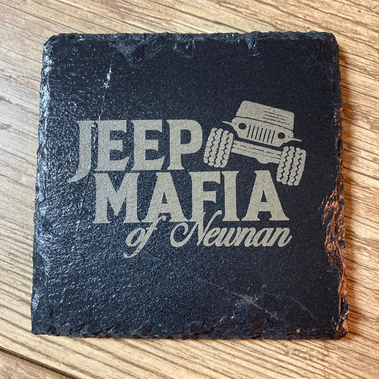 4 inch Slate Jeep Mafia of Newnan Coaster